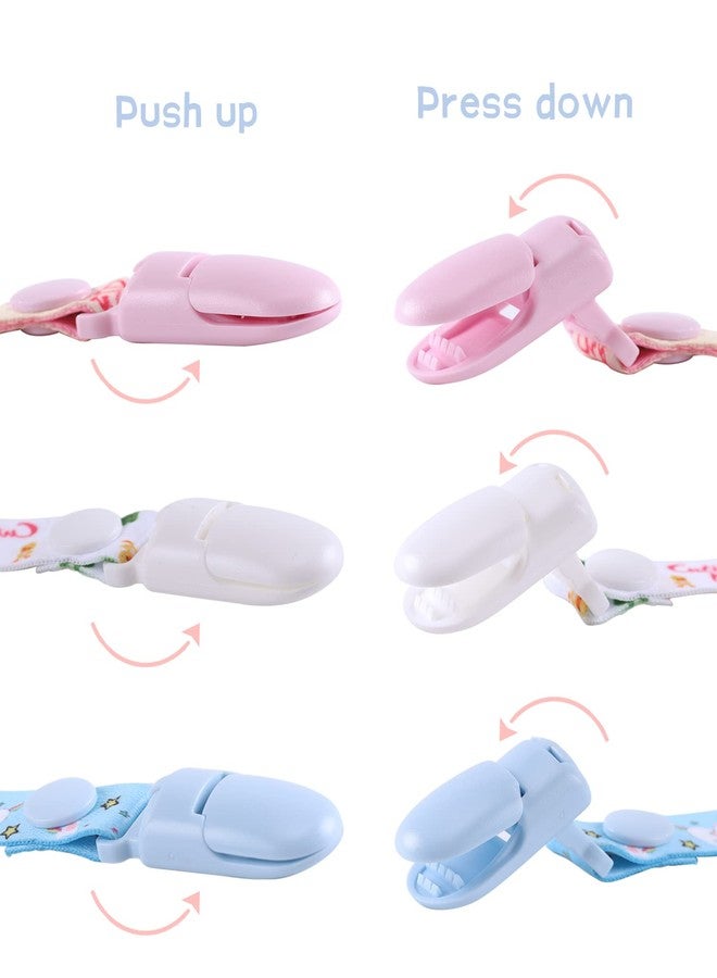 CutiePlusU Adult Size Pacifier Clips 3 Pack-Unicorns, Rainbow Cats and Giraffes - Image 5